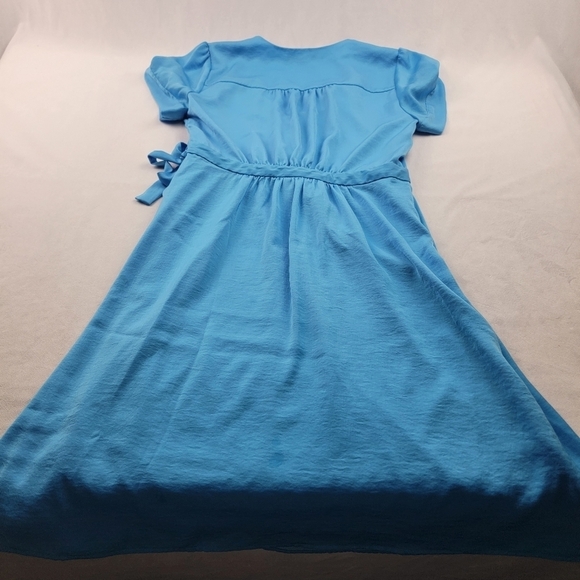 Banana Republic blue wrap mid Length dress (with straps to tie) - Picture 4 of 7